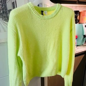 [moving sale - one for 10; three for 25] fluorescent yellow sweater